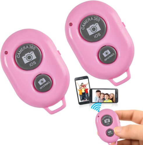 Duo de Télécommandes Bluetooth Multicolores pour Selfies - Compatible iOS et Android